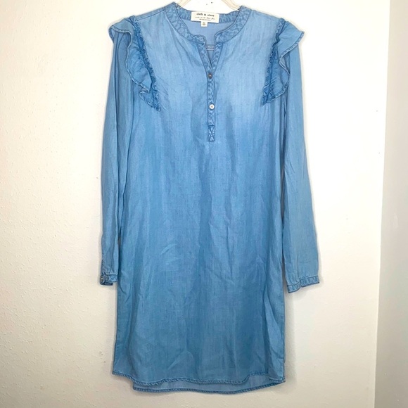 Cloth & Stone for Anthropologie Small Denim Dress - Picture 2 of 9